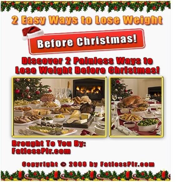 2 Easy ways to help you lose weight before chritsmas