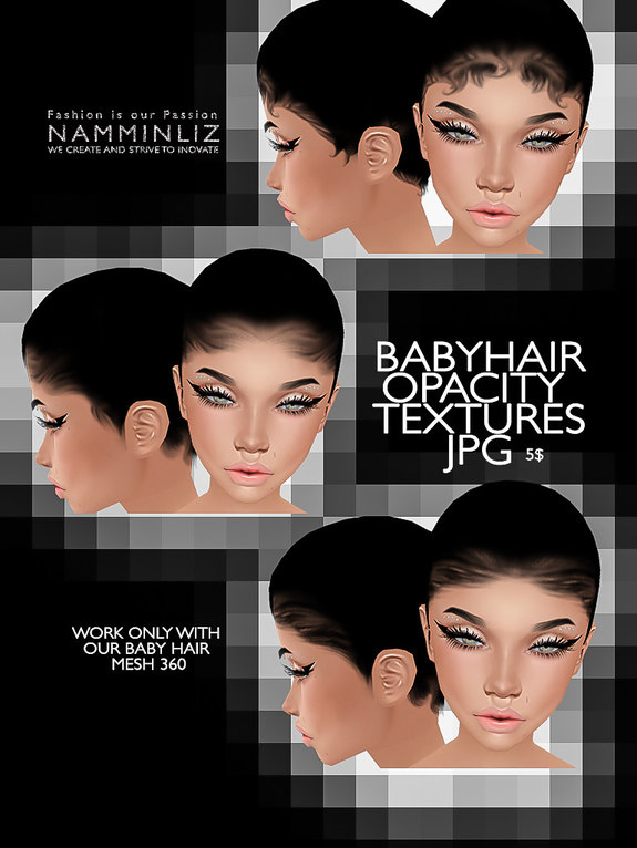 3 Baby Hair Opacity Texture Jpg Work With Baby Hair Mesh 360 Namminliz Check Outour New New 3