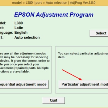 Epson L380 L383 L385 L485 Resetter Adjustment Program Download With Keygen