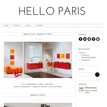 Blogger Template - Hello Paris