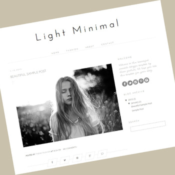 Blogger Template - Light Minimal