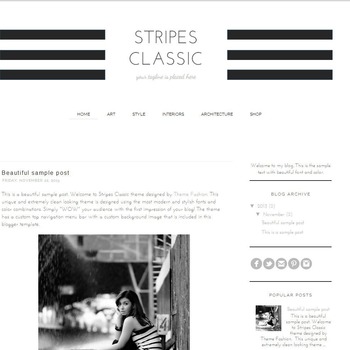 Blogger Template - Stripes Classic