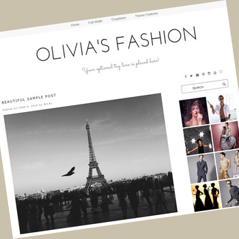 Feminine Wordpress theme responsive - wordpress template - Olivia's Fashion