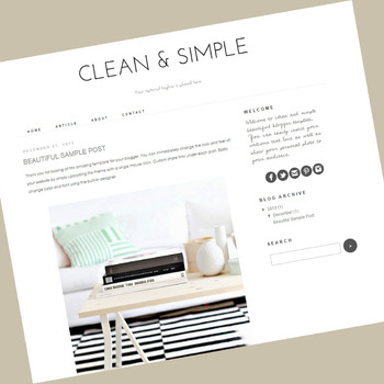Responsive Blogger Template - Fashion Blogger Template - Clean and Simple