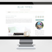 Wordpress premade theme. Clean, stylish, modern and fully responsive wordpress template - Blue Times