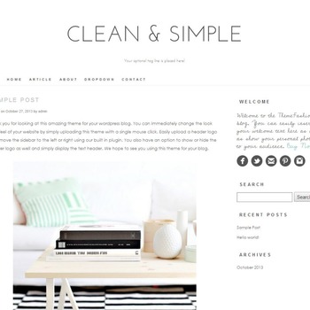 Wordpress Theme - Wordpress Template - Clean and Simple