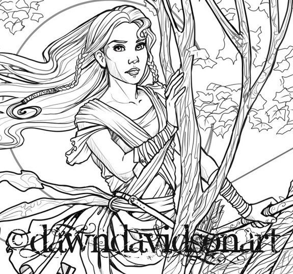 Download The Archer - davidsondrawings. Adult coloring page ...