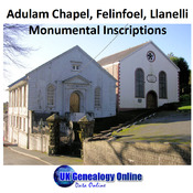 Adulam Chapel, Felinfoel, Llanelli, Monumental Images