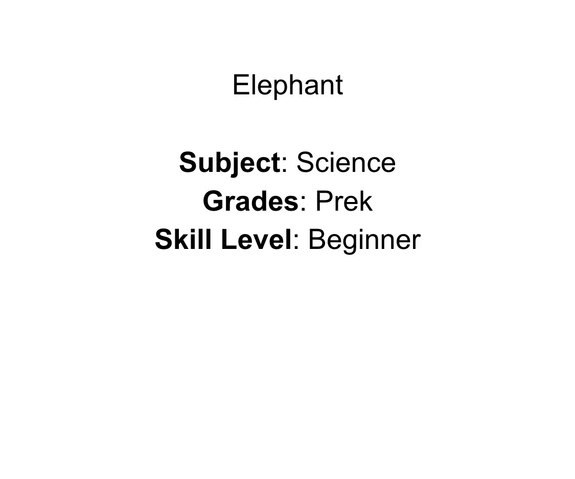 Elephant - rpmoftexas. Elephant Lesson