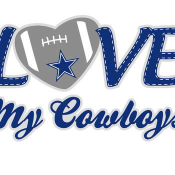 Love My Cowboys SVG Vinyl Cutting Decal, for Mugs, T Shirts, Cars  SVG files for Silhouette Cameo Cut Files, Svg  Cutting Files. SVG  Decal
