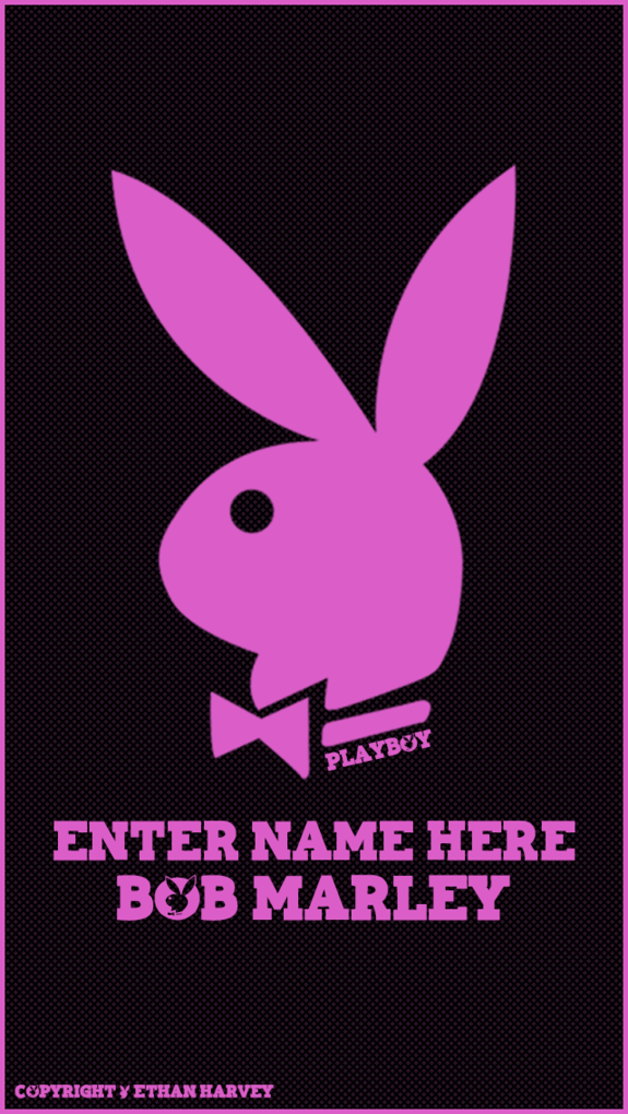 Playboy Pink iPhone 5 Wallpaper Photoshop Template EthansGraphics