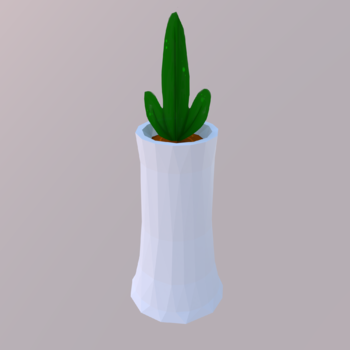 Hand Painted Low Poly Flower Pot #2