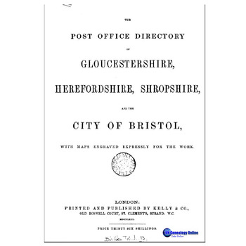 1863 Kelly's Post Office Directory of Gloucestershire, Herefordshire, etc