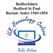 Bedfordshire, Bedford, St Paul Burial Index 1569-1854