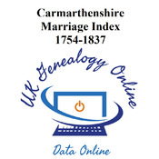 Carmarmarthenshire Marriage Index 1754-1837