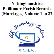 Nottinghamshire Phillimores Marriages Records Vol 1 to 22 