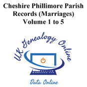 Phillimore's Cheshire parish Marriage Registers for all 5 volumes