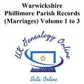 Warwickshire Phillimore Marriage registers 3 Volumes