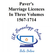 Paver's Marriage Licences 1567-1714