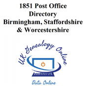 1851 Post Office Directory Birmingham, Staffordshire & Worcestershire