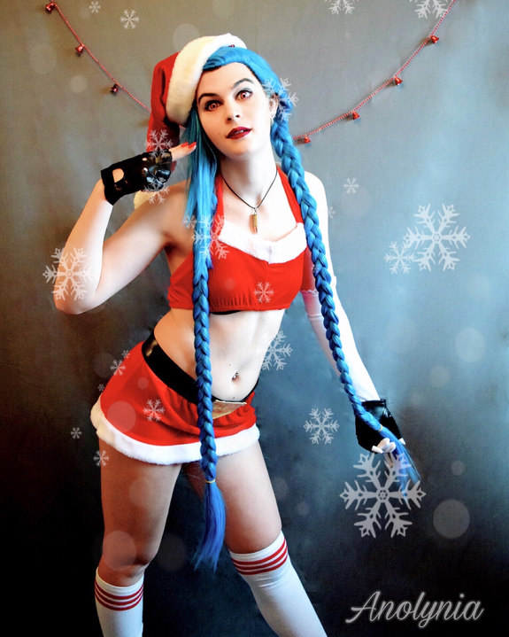 Christmas Jinx digital Cosplay Print - Anolynia. Three beautiful digital Cosplay prints of my