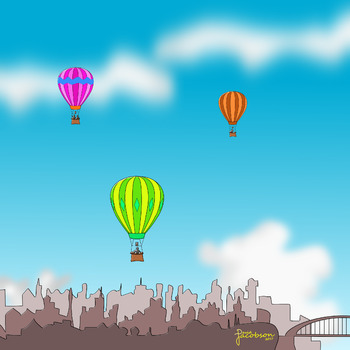 Balloons Over the City-Two