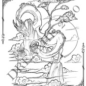 Dreamie's Serenity Dragon Coloring sheet
