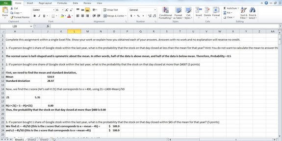 (Solved) Solution PROJECT 3 INSTRUCTIONS  Based on Larson & Farber sections 5.2-5.3