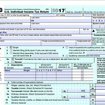 (Solved) Solution Rhonda Hill’s federal income tax return