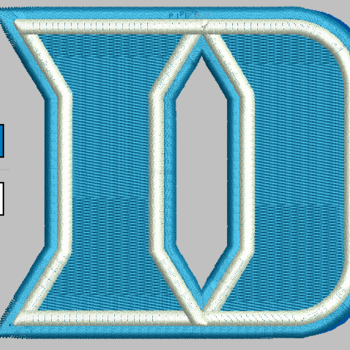 Duke University D Embroidery Design Instant Download 5 Sizes 9 Formats