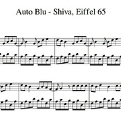 Spartito di "Auto Blu - Shiva, Eiffel 65" per pianoforte