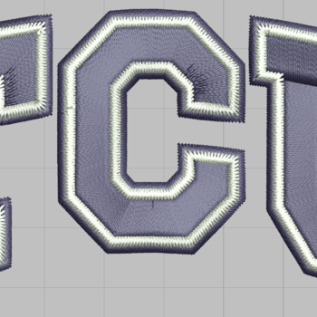 TCU Wordmark Embroidery Design Instant Download 2 Styles 2 Sizes & 5 Formats