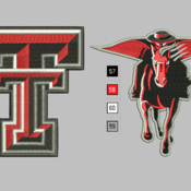 Texas Tech 2 Pack Embroidery Designs Instant download 5 sizes 9 Formats