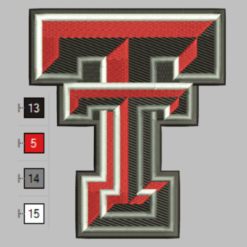 Texas Tech TT Embroidery Design Instant Download 5 Sizes 9 Formats