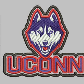 Uconn Husky Embroidery Design instant Download 3 Sizes 9 Formats