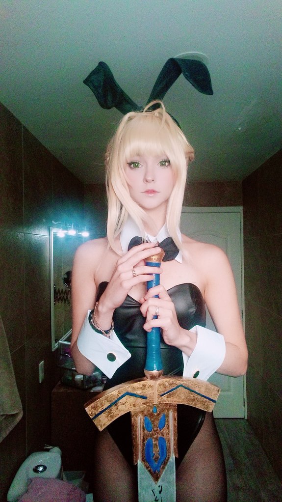 saber bunny phone photo