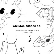 Animal doodles for Bullet Journal