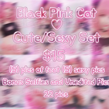 Black Pink Cat Set