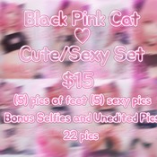 Black Pink Cat Set