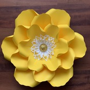 PDF Petal 14 DIY Paper Flowers Printable Template Comes with Flat Centers Round & Hexagonal Base Instant download Paper Flower Template kit