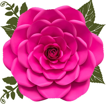 PDF Petal 23 Printable Giant Paper Flower for DIY Project Comes with 6 Sizes Petals + Rose Bud + Bases + Flat Centers for weddings & events