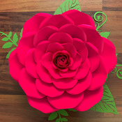 PDF Petal 23 Printable Giant Paper Flower for DIY Project Comes with 6 Sizes Petals + Rose Bud + Bases + Flat Centers for weddings & events