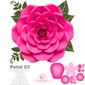 SVG PNG DXF Petal 22 Rose Cut Files for Cutting Machines like Cricut and Silhouette Cameo Diy Paper Flower Kit in making Giant Flat Rose