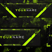 Green Banner Gaming Template - irazer. Gaming Banner Template Style ...