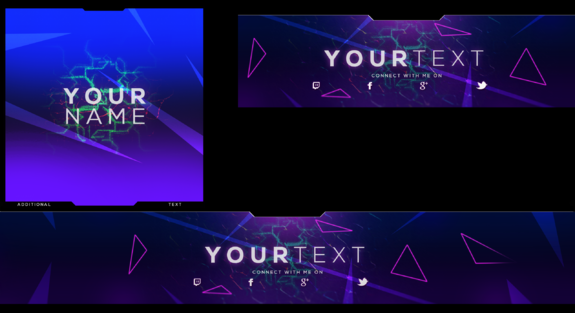 Purple Banner Gaming Template - irazer. Gaming Banner Template Style ...