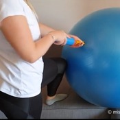 Video 92 - inflating & wild bouncing on big gymball (14:44 min, nonpop)