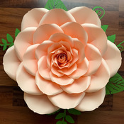 PDF Petal 24 Printable DIY Giant Paper Flower Template Make Unlimited 20" Rose or Various Sizes Paper Flowers w/ lots of Free Video Tutorial