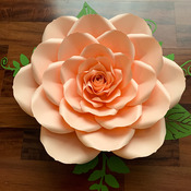 PDF Petal 24 Printable DIY Giant Paper Flower Template Make Unlimited 20" Rose or Various Sizes Paper Flowers w/ lots of Free Video Tutorial