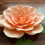 PDF Petal 24 Printable DIY Giant Paper Flower Template Make Unlimited 20" Rose or Various Sizes Paper Flowers w/ lots of Free Video Tutorial