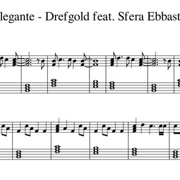 Spartito di "Elegante - Drefgold feat. Sfera Ebbasta" per pianoforte